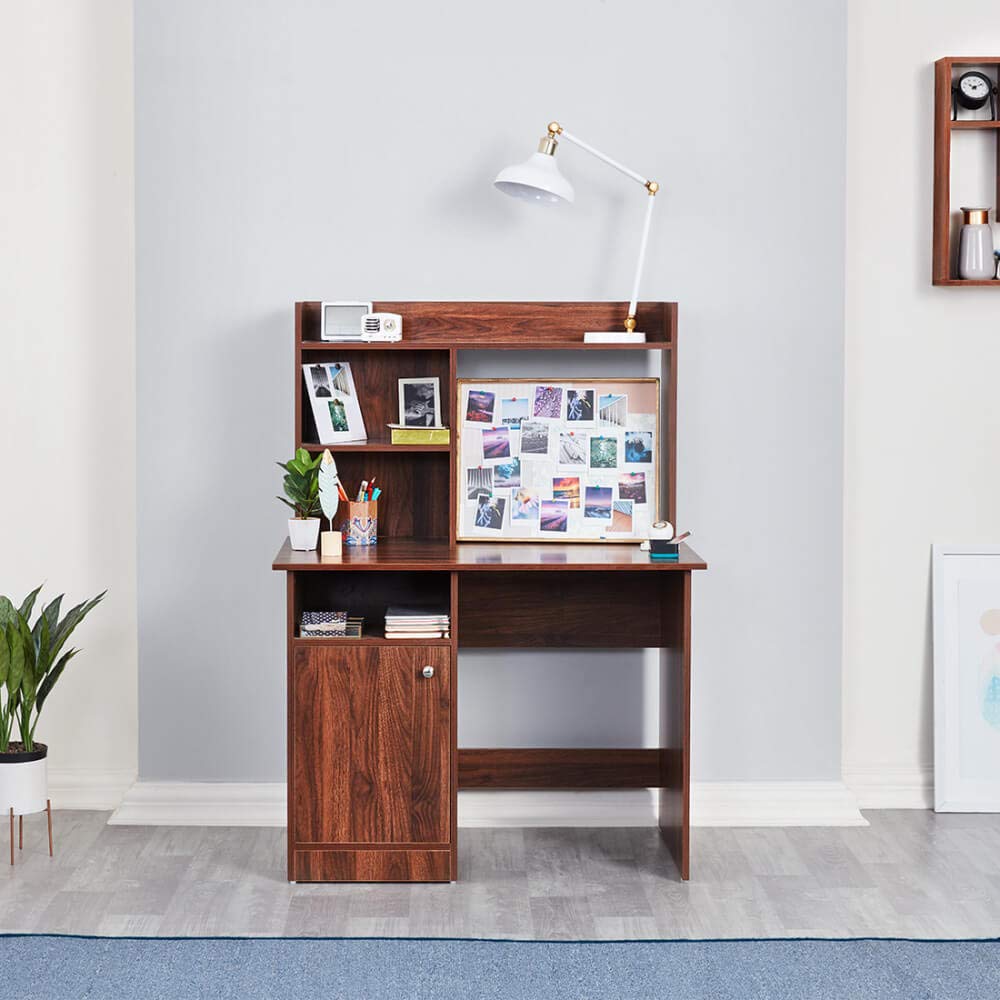 Latest Deal On Wakefit Sage Engineered Wood Study Table with 5 Shelves - Dealsified