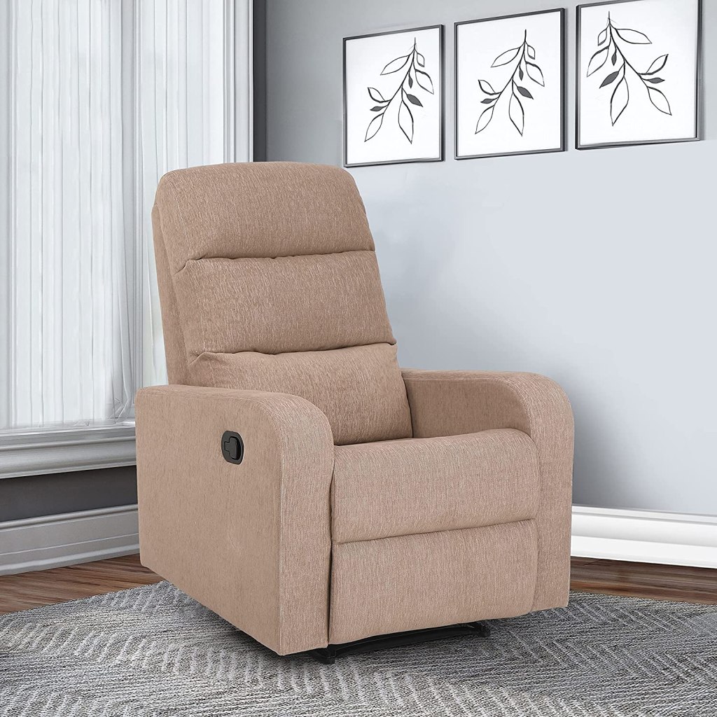 Latest Deal On Duroflex Elysian Fabric Single Seater Recliner (Brown) - Dealsified