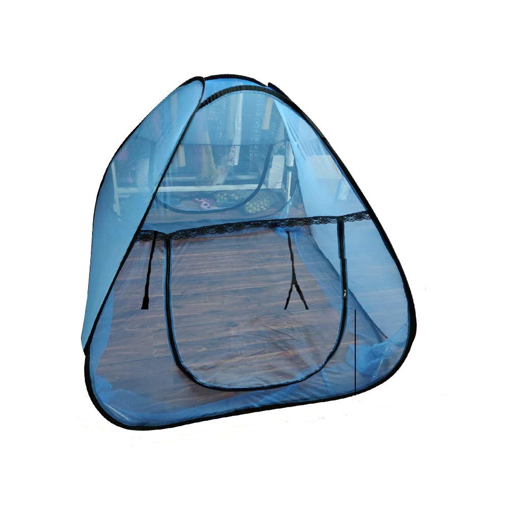 Latest Deal On Febox Foldable King Size Mosquito Net (Blue) - Dealsified