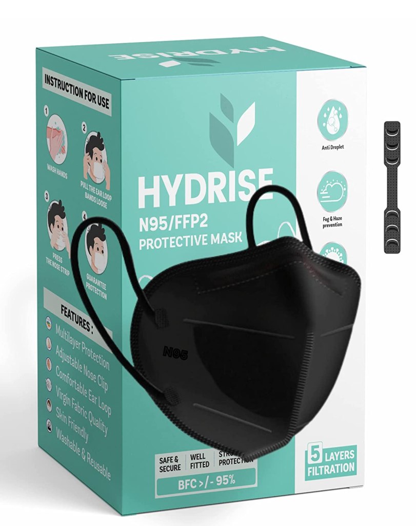 HYDRISE (Pack of 10) (Black) Premium N95 Mask Latest Deal On HYDRISE (Pack of 10) (Black) Premium N95 Mask - Dealsified