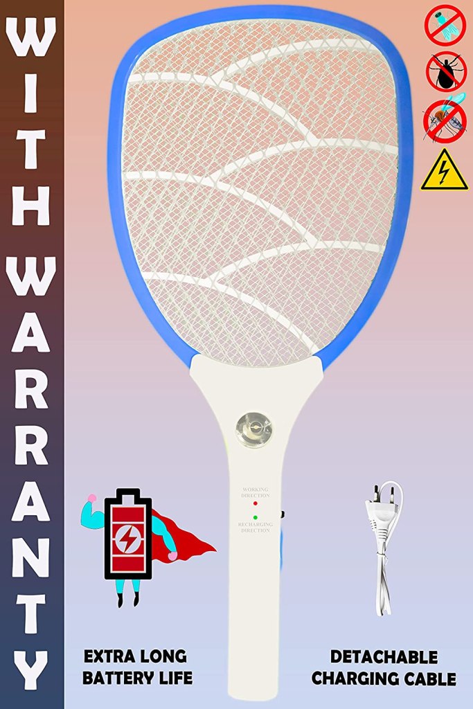 Latest Deal On WEIRD WOLF Wide Range Rechargeable Mosquito Killer Bat Racket - Dealsified