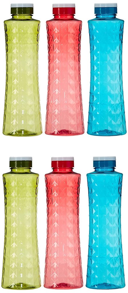 Amazon Brand - Solimo Plastic Water Bottle Set of 6 Latest Deal On Amazon Brand - Solimo Plastic Water Bottle Set of 6 - Dealsified
