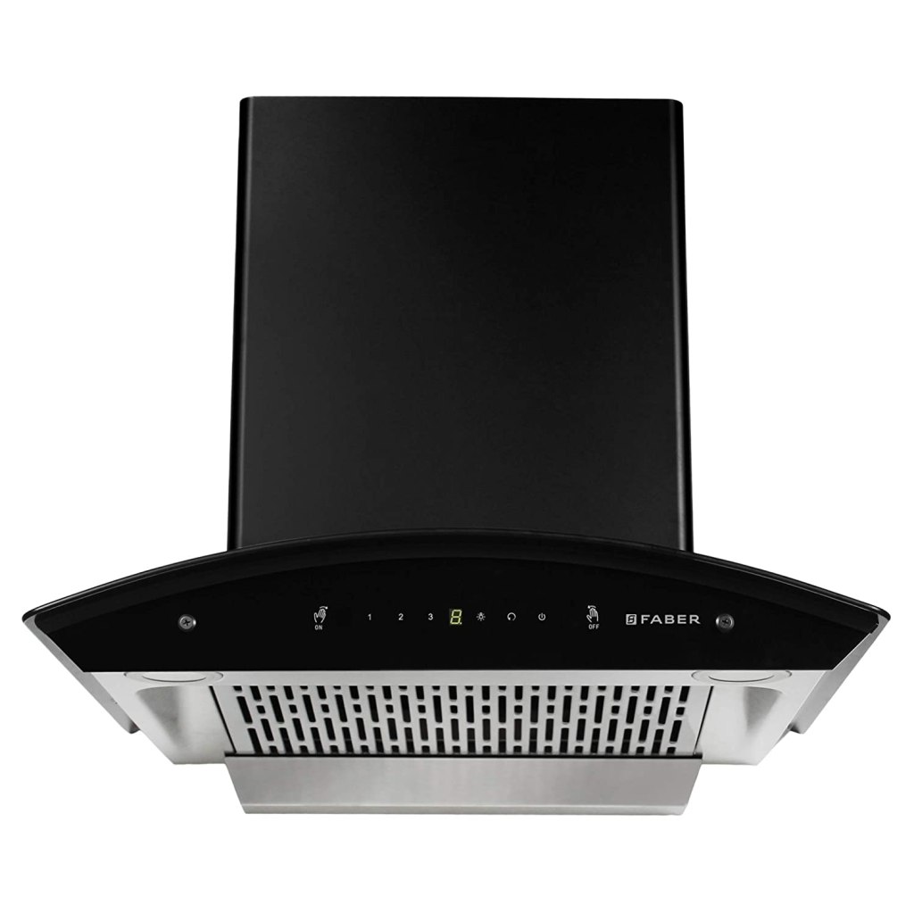 Latest Deal On Faber 60 cm 1200 m³/hr Curved Glass Autoclean Chimney - Dealsified