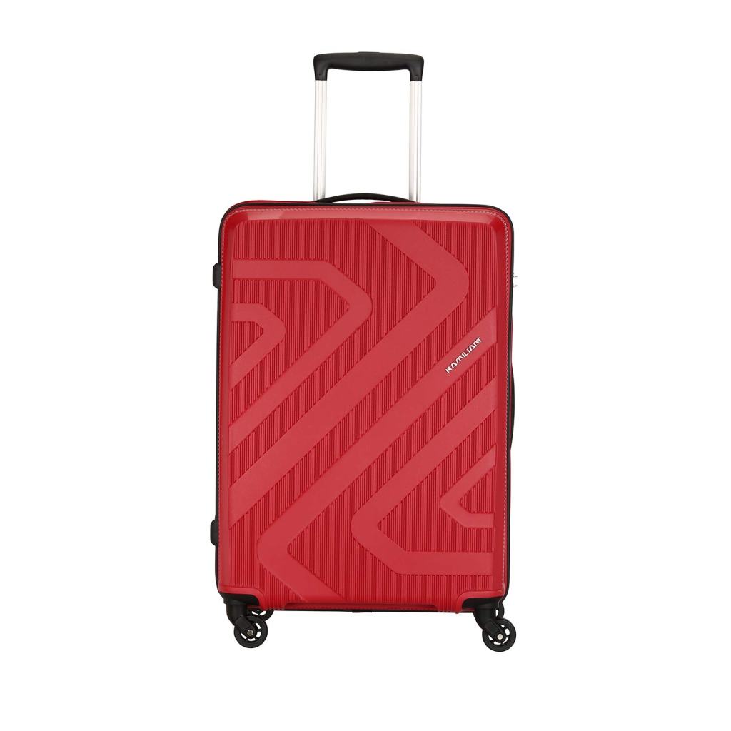 Latest Deal On Kamiliant by American Tourister KAM Kiza Polypropylene 55 cms Ruby Red Hardsided Cabin Luggage - Dealsified