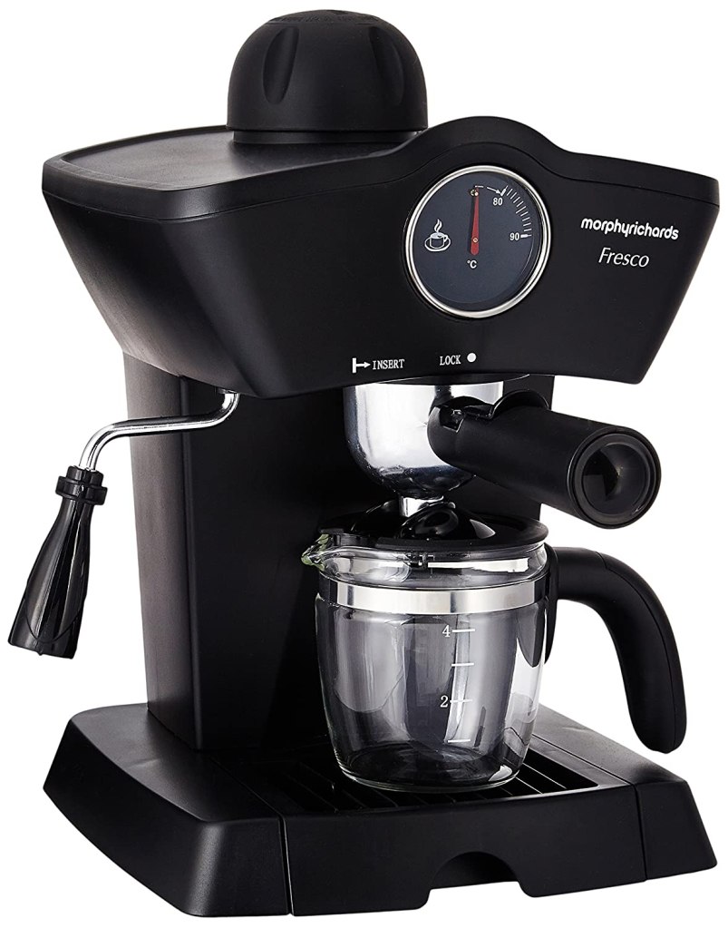 Latest Deal On Morphy Richards Fresco 800-Watt 4-Cups Espresso Coffee Maker - Dealsified