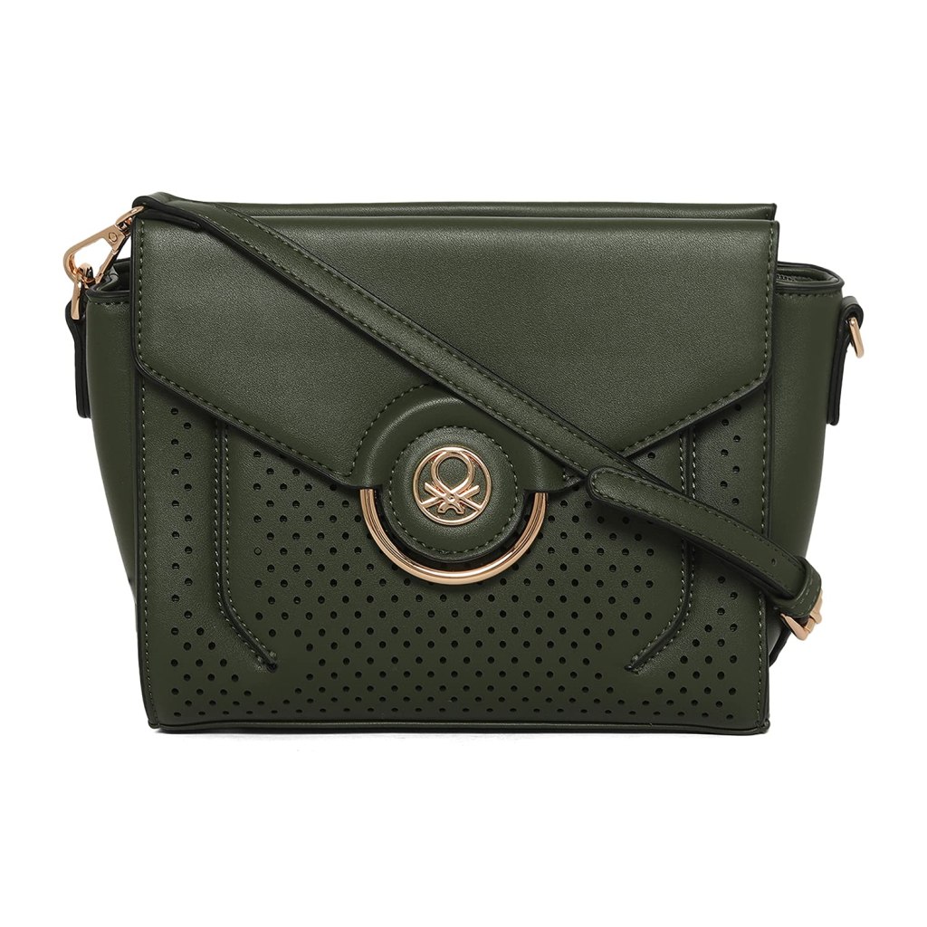Latest Deal On United Colors of Benetton Women's Sling Bag (Green) - Dealsified
