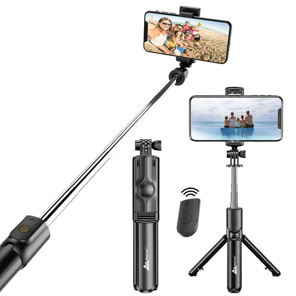 Latest Deal On WeCool Bluetooth Extendable Selfie Sticks with Wireless Remote and Tripod Stand - Dealsified