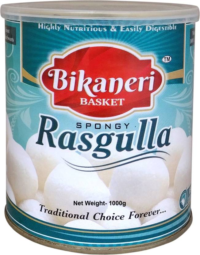 Latest Deal On Bikaneri Basket Spongy Rasgulla Tin (1000 g) - Dealsified