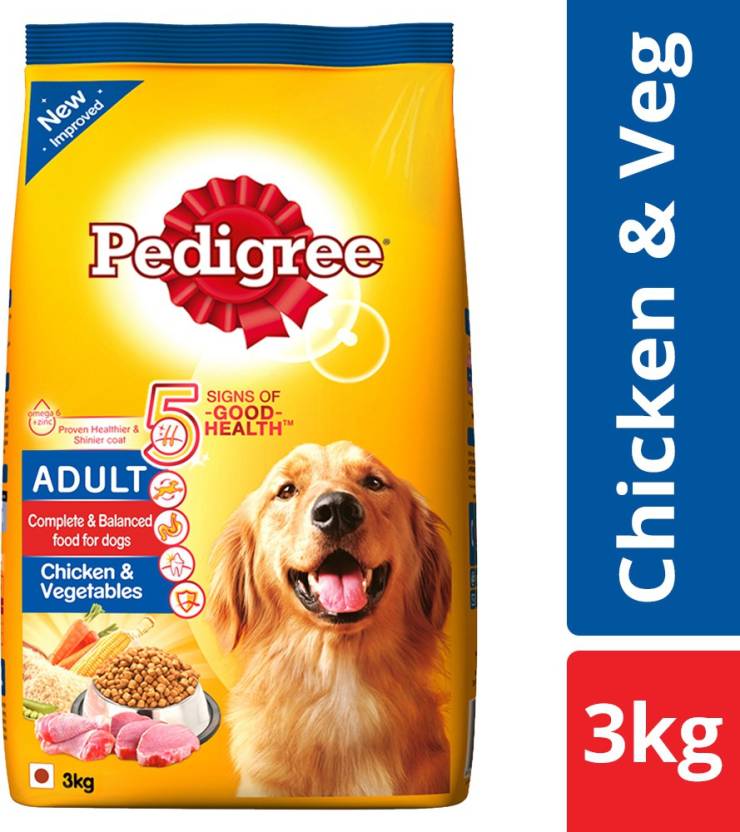 Latest Deal On PEDIGREE Adult Chicken, Vegetable 3 kg Dry Adult Dog Food - Dealsified