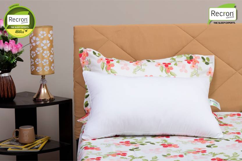 Latest Deal On RECRON CERTIFIED Bliss Microfibre Solid Sleeping Pillow (Pack of 1) - Dealsified