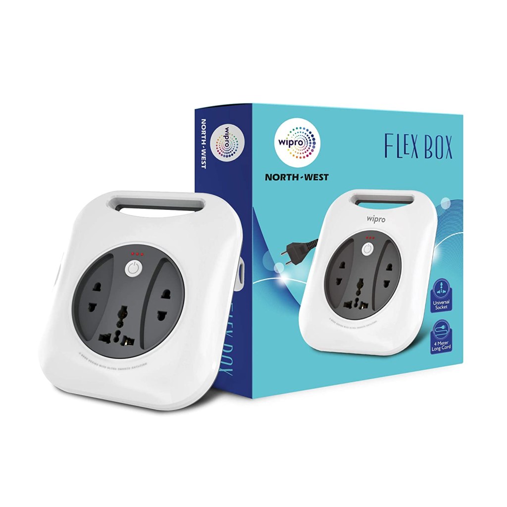 Latest Deal On Wipro Flex Box with Universal Socket and 4 meter long cord - Dealsified