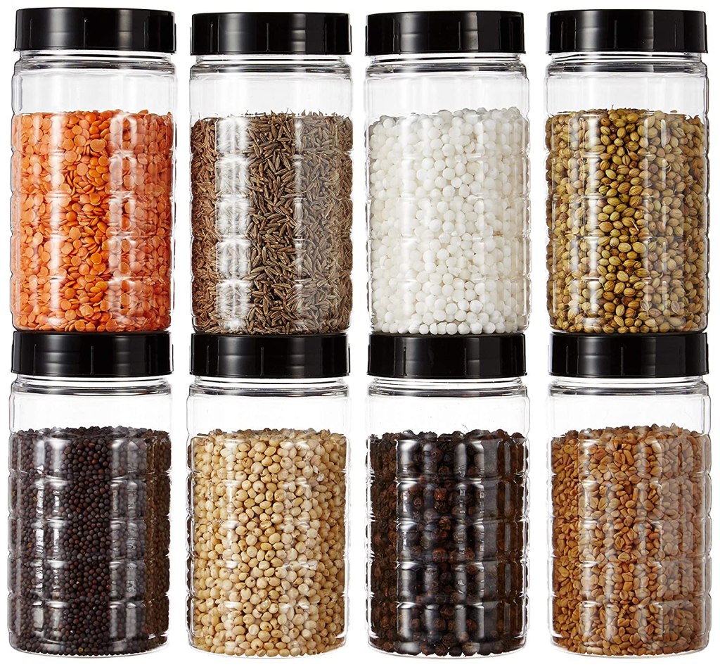 Latest Deal On Amazon Brand - Solimo Spice Jar, 200 ml, Set of 8 - Dealsified