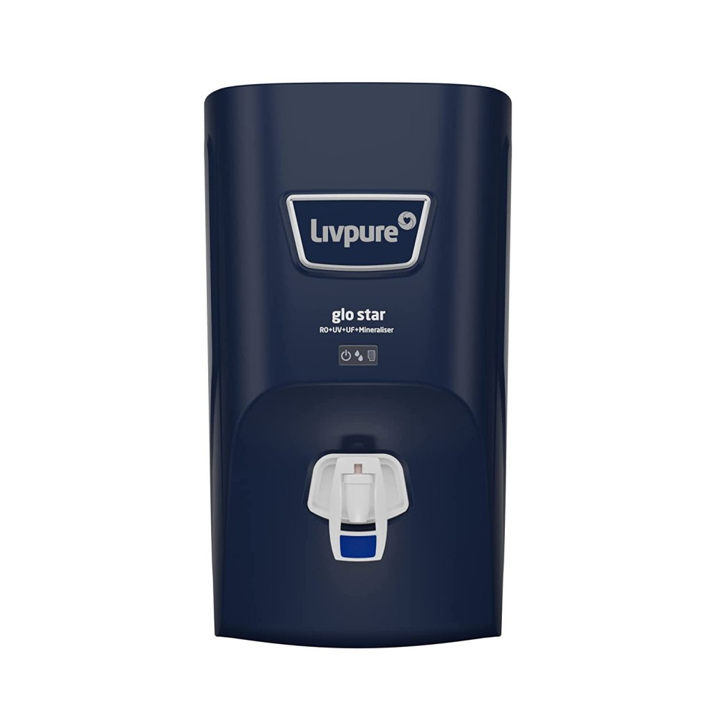 Latest Deal On Livpure Glo Star RO+UV+UF+Mineraliser - 7 L Storage, 15 LPH Water Purifier - Dealsified