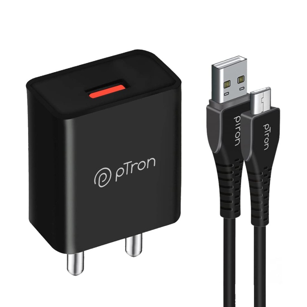 Latest Deal On pTron Volta 12W Single Port USB Fast Charger (1 m Micro USB Cable Included) - Dealsified