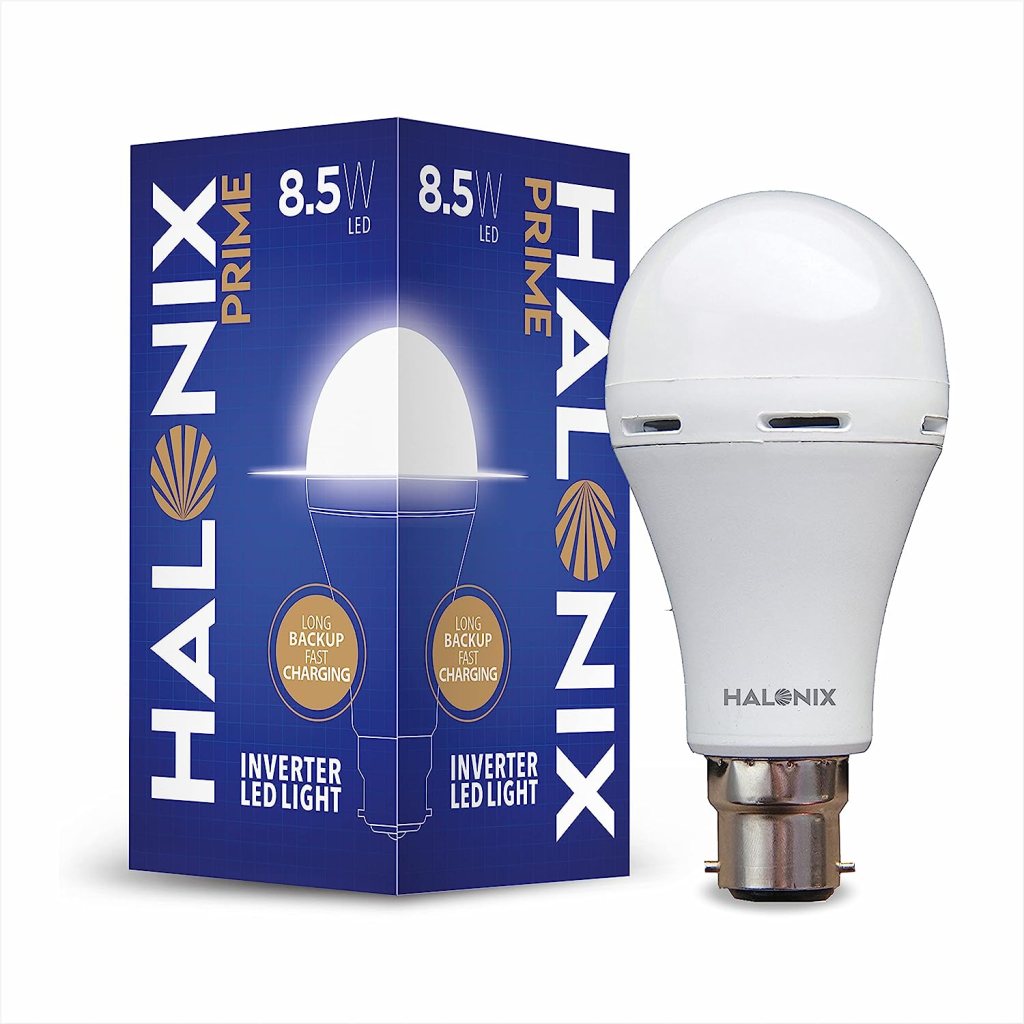 Halonix 8.5 Watt B22 LED White Rechargeable Emergency light Inverter Bulb, Pack of 1 Latest Deal On Halonix 8.5 Watt B22 LED White Rechargeable Emergency light Inverter Bulb, Pack of 1 - Dealsified