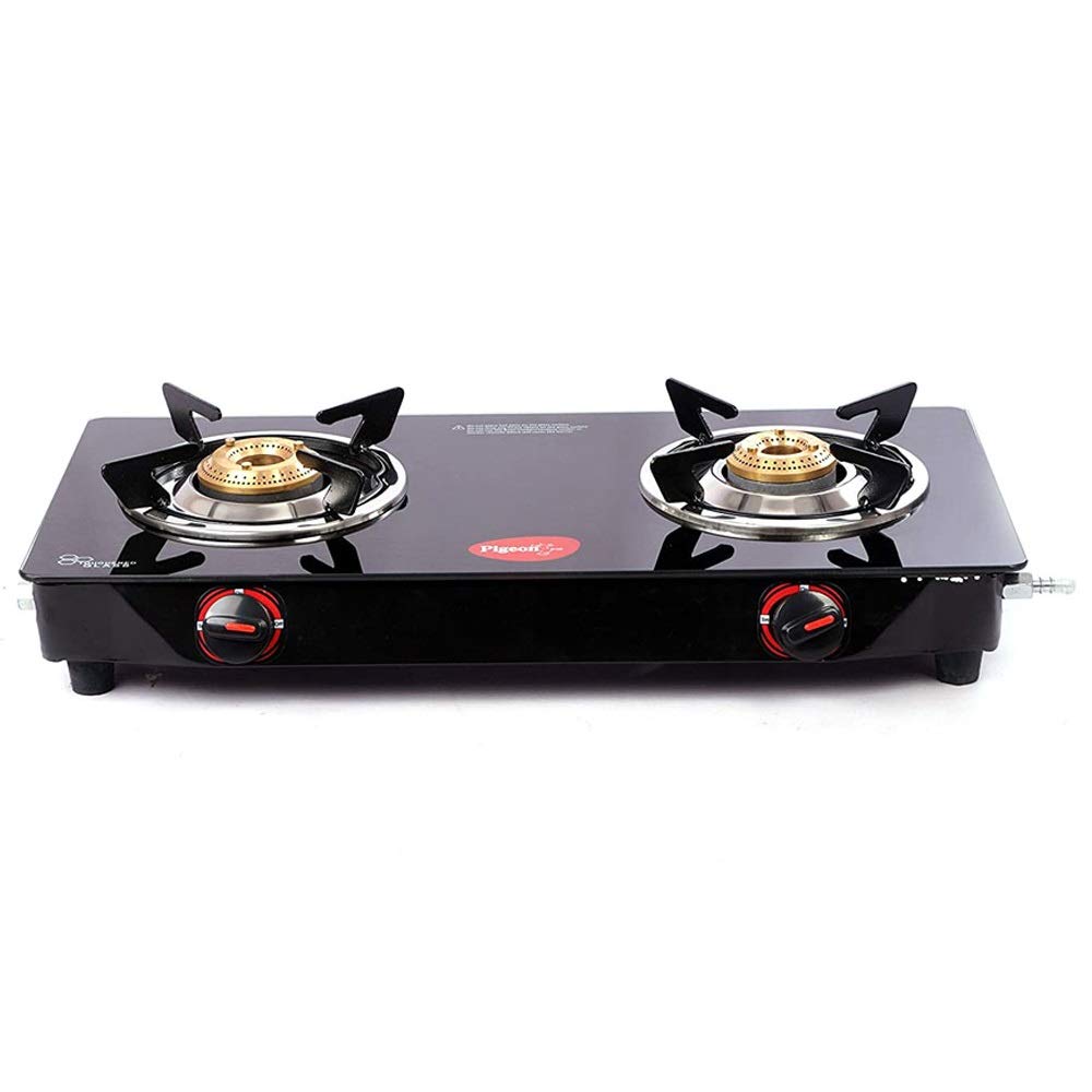 Latest Deal On Pigeon Aster Gas Stove 2 Burner with High Powered Brass Burner - Dealsified
