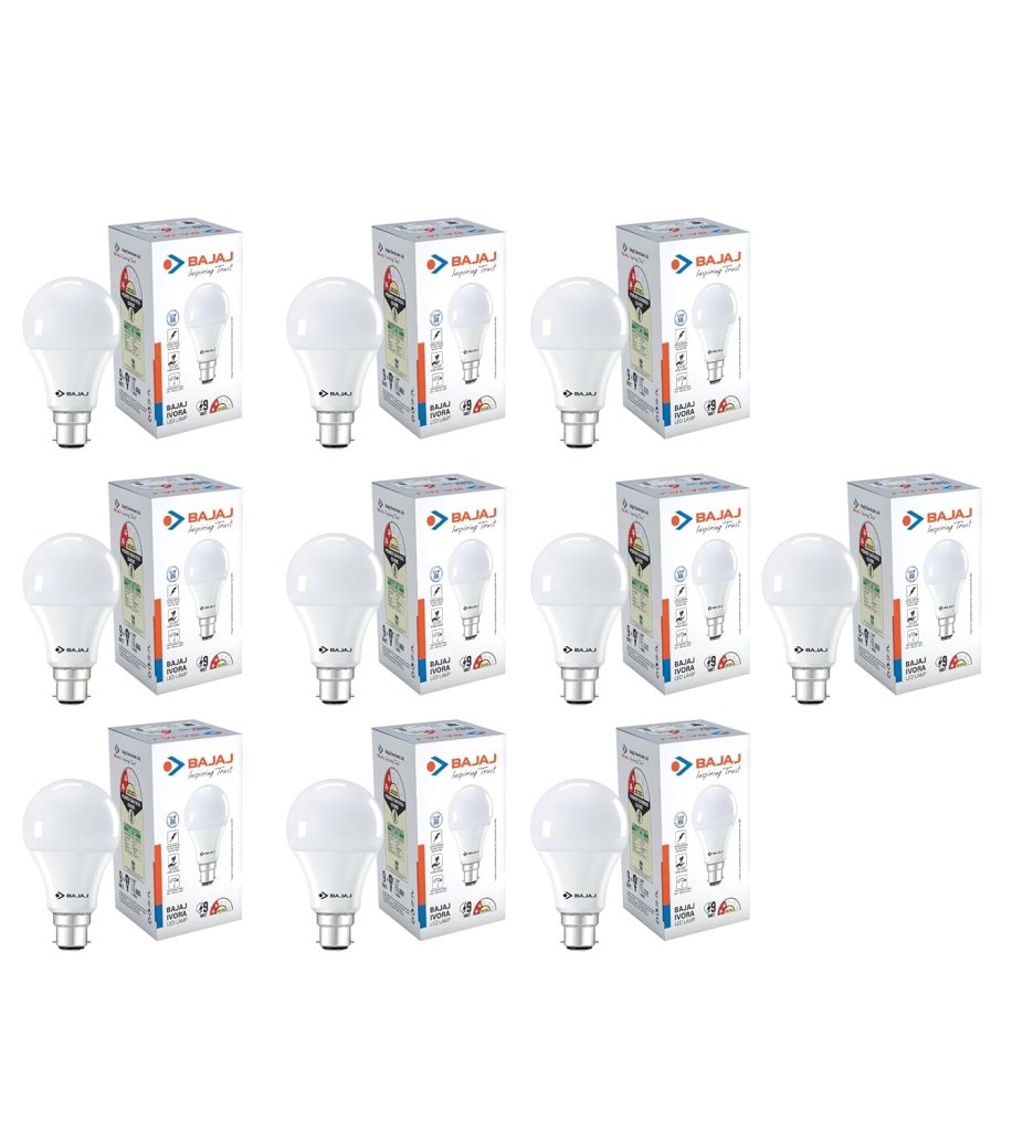 Latest Deal On Bajaj Ivora HB LED LAMP 9W CDL B22 (Pack of 10) - Dealsified