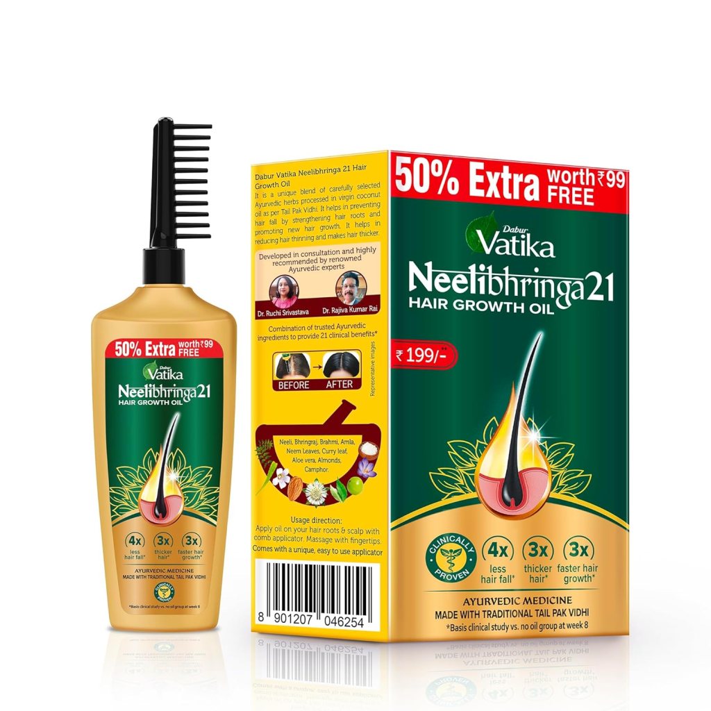Dabur Vatika Neelibhringa 21 Hair Growth Oil - (50ml+25ml Extra Free) Latest Deal On Dabur Vatika Neelibhringa 21 Hair Growth Oil - (50ml+25ml Extra Free) - Dealsified