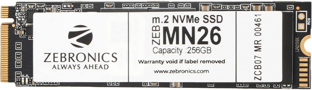 Latest Deal On ZEBRONICS ZEB-MN26 256GB M.2 NVMe Solid State Drive (SSD) - Dealsified