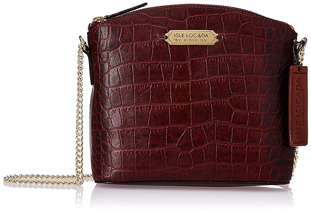 Latest Deal On Isle Locada by Hidesign Women's Sling bag (Marsala) - Dealsified