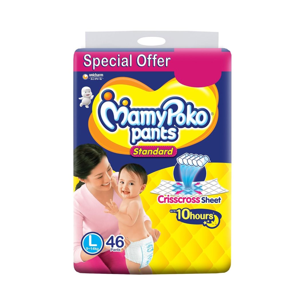 Latest Deal On MamyPoko Pants Standard Baby Diapers, Large (L), 46 Count, 9-14kg - Dealsified