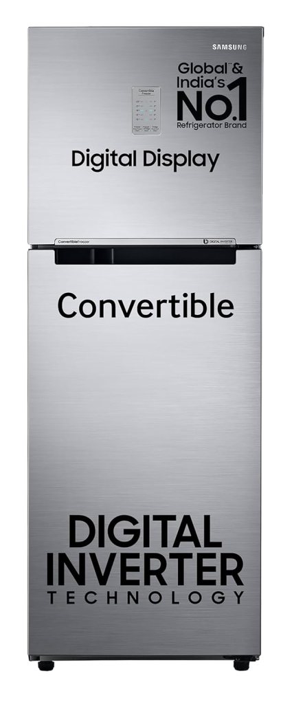 Latest Deal On Samsung 236 L, 3 Star, Convertible, Digital Inverter with Display Frost Free Double Door Refrigerator - Dealsified