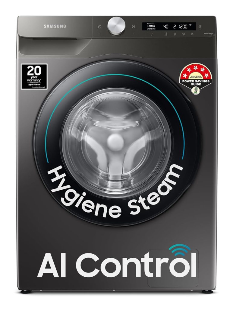Latest Deal On Samsung 7 kg, 5 Star AI Control Wi-Fi Digital Inverter Fully-Automatic Front Load Washing Machine - Dealsified