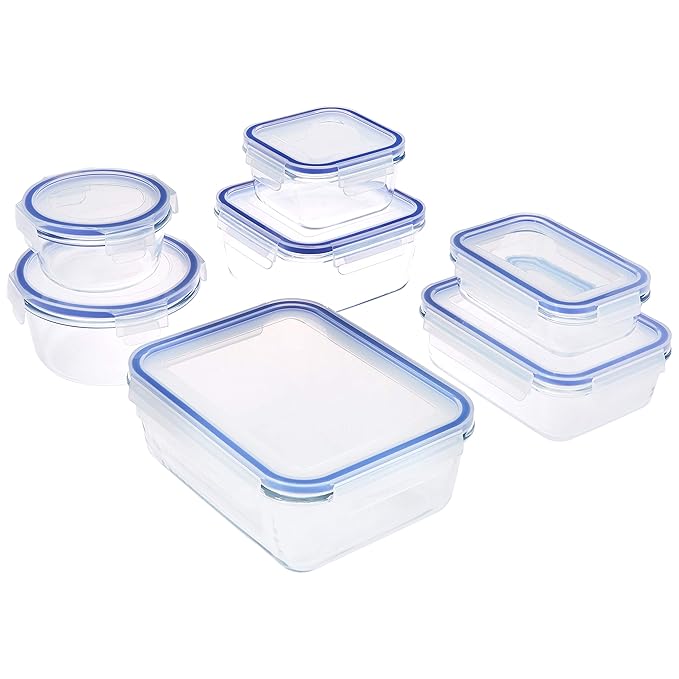 Latest Deal On Amazon Brand - Solimo Rectangular Glass Storage Container Set - Dealsified