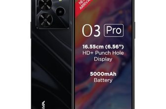 Lava O3 Pro (Glossy Black, 4 GB RAM, 128 GB Storage)