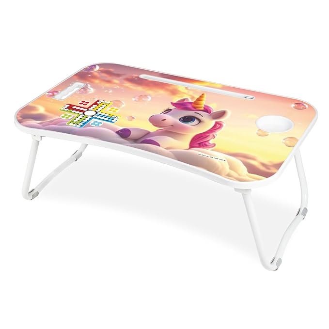 Latest Deal On Amazon Brand - Jam & Honey Foldable Laptop Table with Cup Holder & iPad Holder - Dealsified