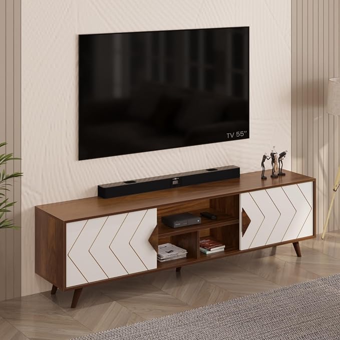 Latest Deal On BLUEWUD Wilbrome Engineering Wood Floor Standing TV Entertainment Unit Set Top Box - Dealsified