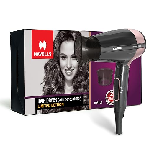 Latest Deal On Havells 1200W Foldable Hair Dryer; 3 Heat Settings With Cool Shot - Dealsified