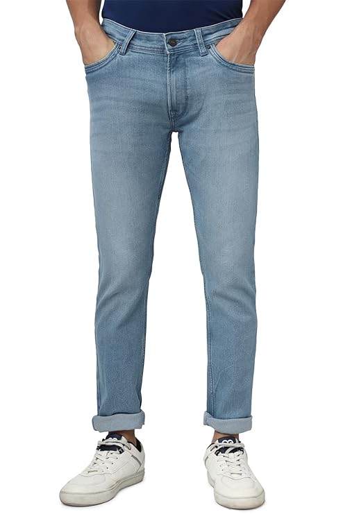 Latest Deal On Peter England Men Mid Rise Neo-Slim Fit Stretchable Jeans - Dealsified