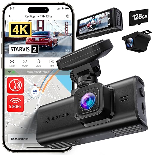 Latest Deal On REDTIGER F7N Elite 4K HDR Dual Dash Cam Front & Rear, Sony - Dealsified