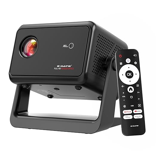 Latest Deal On E Gate Duster 5X Pro | 100% Apps Certified Netflix, Prime | 100% Dust Proof | Fully Automatic Native 1080p Projector - Dealsified