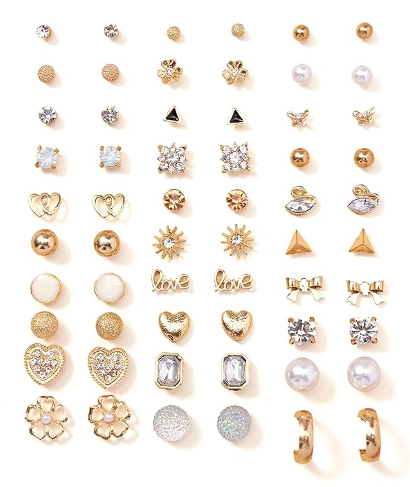 Latest Deal On Shining Diva Fashion 30 Pairs Earrings Combo Set - Dealsified
