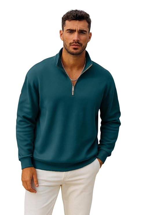 Latest Deal On TAGAS Men Men's Regular Fit Half-Zip Sweatshirt - Dealsified