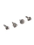 ZAVERI PEARLS Combo Of 4 Antique Silver Tone Adjustable Nose Pin For Women