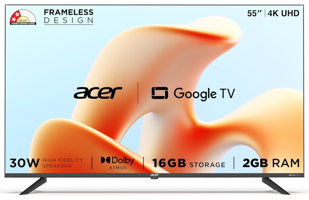 Latest Deal On acer 139 cm (55 inches) G Plus Series 4K Ultra HD LED Smart Google TV - Dealsified