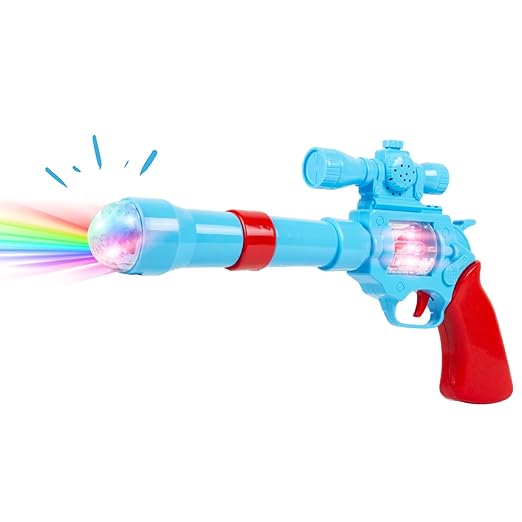 Latest Deal On Gooyo GY938 Battery Operated 3D Projection Strike Toy Gun with Vibrant Light & Sound Effects - Dealsified