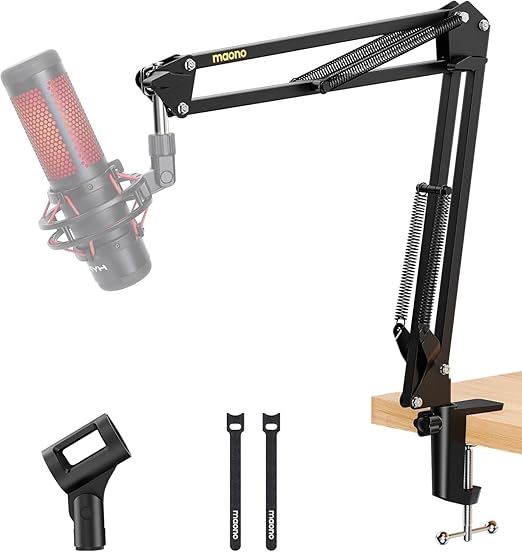 Latest Deal On Maono AU-B01 Microphone Stand with Suspension Boom Scissor Arm - Dealsified