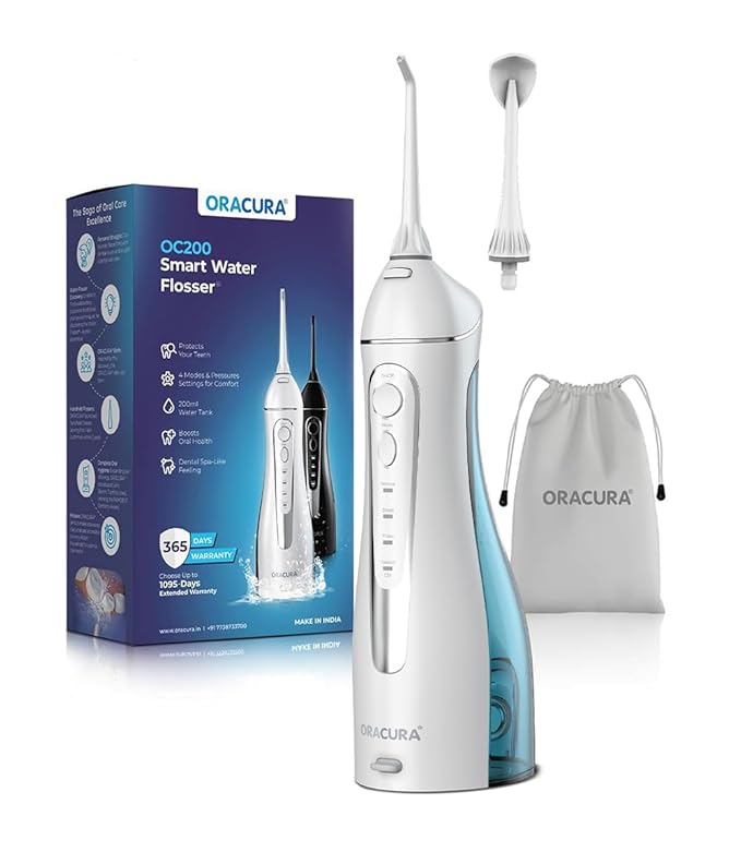 Latest Deal On ORACURA® Smart PLUS Water Flosser® OC200 LITE White with 2 Nozzle tips - Dealsified