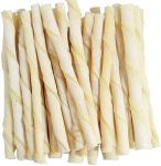 PSK PET MART White Twisted Chew Sticks for Dogs Pack of 1Kg
