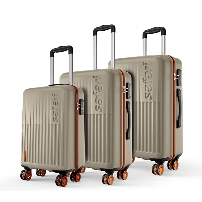 Latest Deal On Safari Astra Neo 8 Wheels Set of 3 Trolley Bags - Dealsified