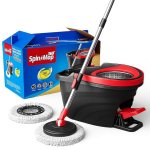 Exvito EasyWring Microfiber Spin Mop & Bucket Floor Cleaning System