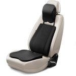 FOVERA Memory Foam Car Cushions Combo – Backrest, Seat Cushion & Neck Pillow