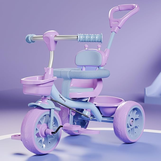 Latest Deal On Lifelong Kids Harness Parental Control Tricycle with EVA Wheels, Bell & Storage Basket - Dealsified