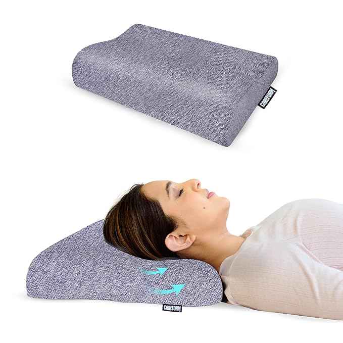 Latest Deal On Memory Foam Cervical Neck Pillow | 2 Years Warranty - Dealsified