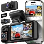 REDTIGER F17 4K 3 Channel Dash Cam 5G WiFi Built-in GPS, Free 64GB Card, 2160P+1080P+1080P