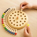 Toy Imagine Wooden Color Memory Chess Game for Kids Age 3+